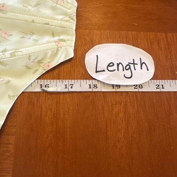 Camila Coelho XS Floral Print Sleeveless V-Neck Crop Top Light Green - Picture 5 of 6